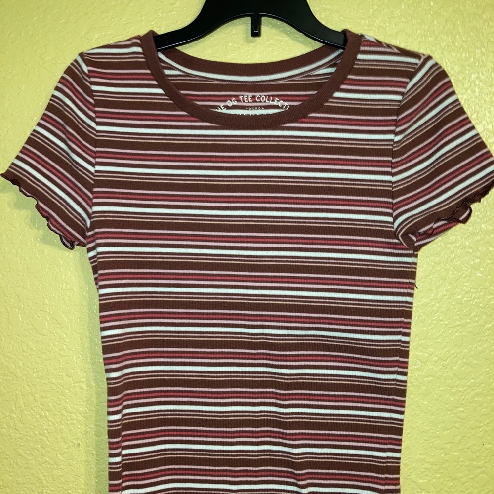 Aeropostale Lettuce trimmed short sleeve shirt